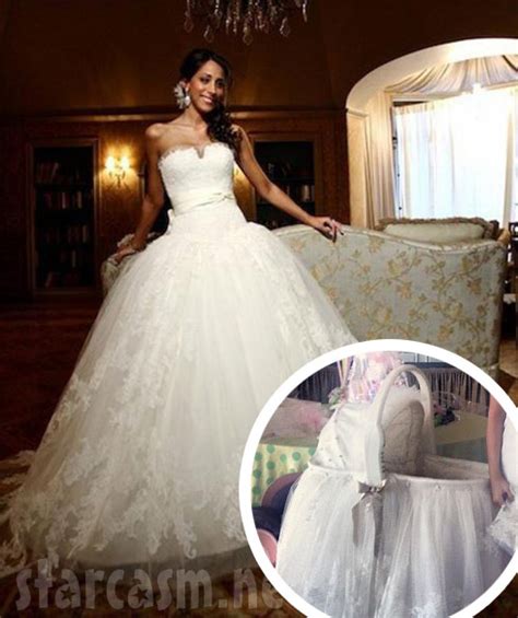 PHOTOS Danielle Jonas makes bassinet cover out of her wedding dress ...