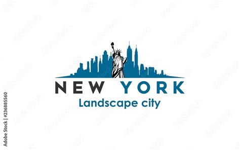 new york modern city landscape skyline logo design inspiration Stock ...