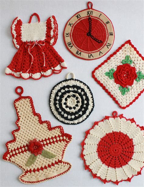 Premium Vintage Potholders Set Crochet Pattern Pdf