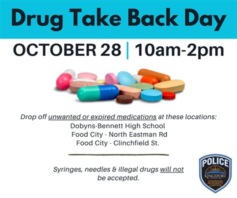 Kpd E News Release National Drug Take Back Day Kingsport Tn