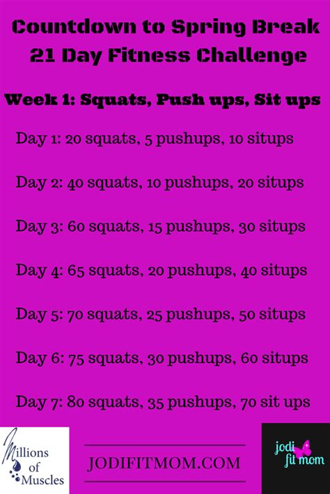 Week 1 21 Day Fitness Challenge Events 1562605240674318 Workout