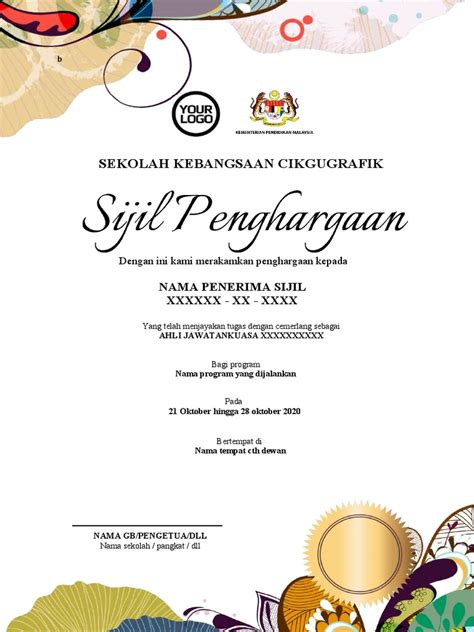 Template Sijil Pdf