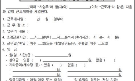 연봉계약서 잘 읽는 법 양식 포괄임금제 비포괄임금제 등 Ft 근로계약서와 다른 점 네이버 블로그