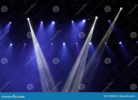 Stage Lights On Concert Stock Photo Image Of Blue Black 51495404