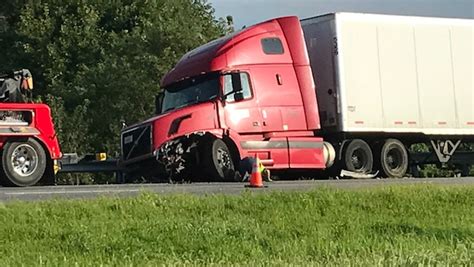 Tractor Trailer Crash Slows Traffic On 222