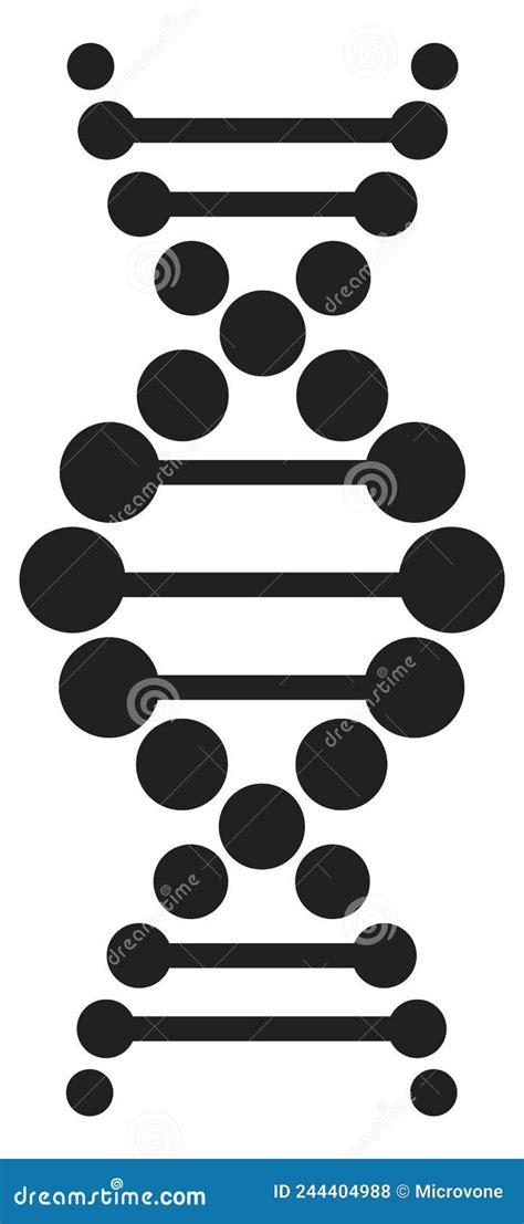 Chromosome Helix Icon Human Biology Symbol Gene Sign Vector