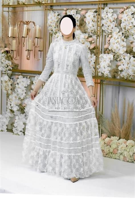 Stunning Miris Light Blue White Lace Mature Sister Of Bride Gown For Sale Instagowns