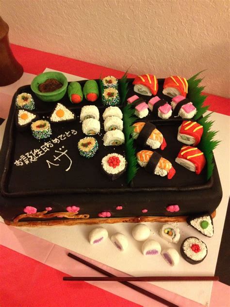 Pin By Jasmine Ray On Food Sushi Cake Birthday Sushi Cake 17