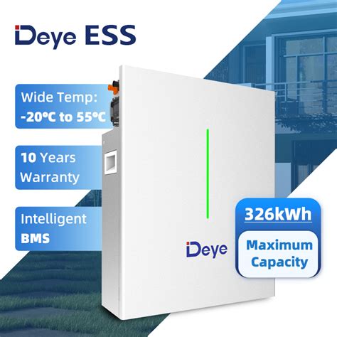 Deye Ess RW F10 2 Scalable Capacity 200ah LiFePO4 Battery Solar System