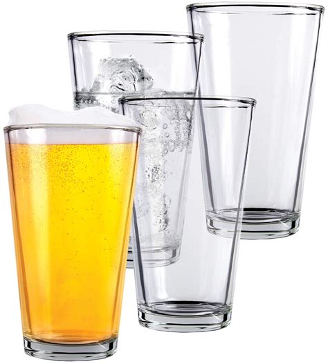 Buy Clear Glass Cups 4 Pack All Purpose Drinking Tumblers 16 Oz