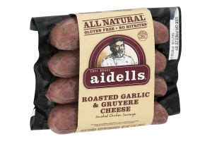 Aidells Smoked Chicken Sausage Roasted Garlic Gruyere Cheese Aidells