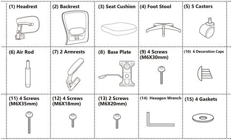 FelixKing 918 H Ergonomic Office Chair Headrest Desk Chair Instruction