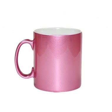 Taza Cer Mica Sublimable Perlada Color Rosa