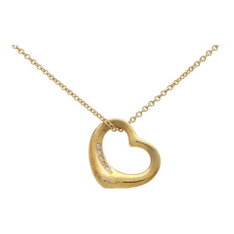 Vintage Elsa Peretti For Tiffany And Co Diamond Heart Necklace At