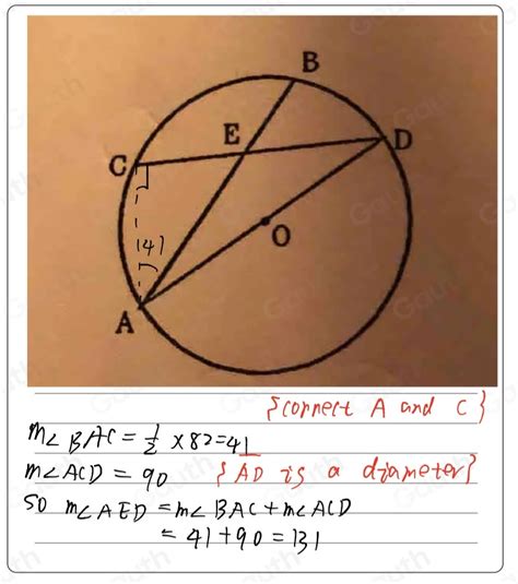 Solved In The Accompanying Diagram Of Circle O Chords Overline Ab