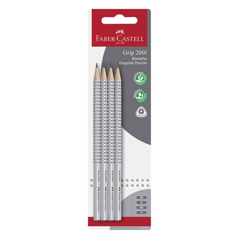 Lápis Grafite Grip H HB B e 2B 4 un Faber Castell Continente Online