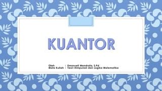 Kuantor Dan Validitas Pembuktian PPT