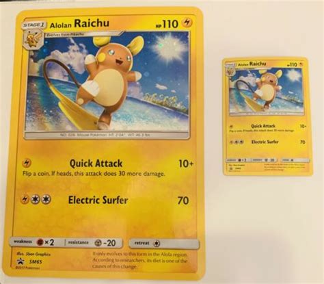 Mavin Pokemon Alolan Raichu Sm Black Star Promo Card And Jumbo Card