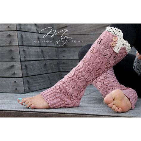 Womens Knee High Leg Warmers Womens Boot Socks With Lace Knit Boot