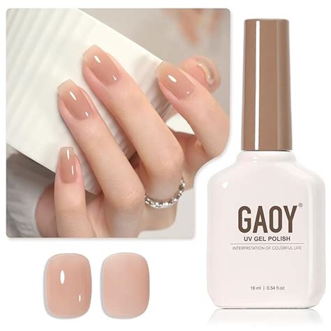 Amazon GAOY Jelly Nude Gel Nail Polish 16ml Sheer Natural
