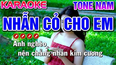 Nhẫn Cỏ Cho Em Karaoke Bolero Nhạc Sống Tone Nam Karaoke Mai Phạm