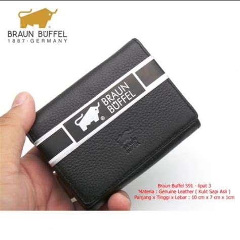 Jual Dompet Berdiri Braun Buffel Model Lipat Kulit Asli Type