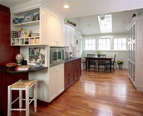 Classic White And Cherry Shaker Kitchen Traditional Kitchen Boston By Kathy Marshall