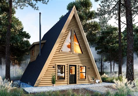 Alpine Peaks Log Cabin A-Frame Series - The Original Log Cabin Homes