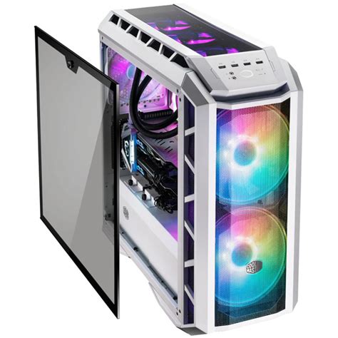 Coolermaster H500p Mesh White Argb Mid Tower Tempered Glass Gaming Case H500p Mesh White Argb