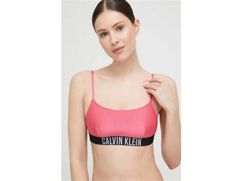 Calvin Klein Swimwear Bikini Gornji Dio Magenta Crna Bijela