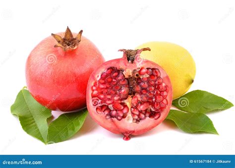 Pomegranate And Lemon Stock Photo Image Of Green Dessert 61567184