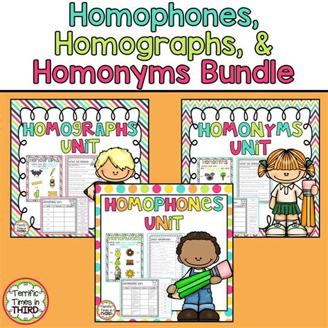 Homophones Homonyms And Homographs Units Bundle Homographs