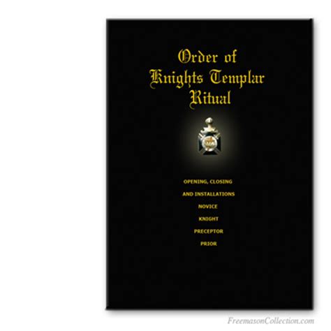 Order of the Knights Templar Ritual. Masonic ritual. Freemason Collection