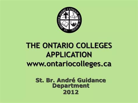 Ppt The Ontario Colleges Application Ontariocolleges Powerpoint