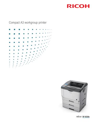 Ricoh Aficio SP 6330N Datasheet Manualzz