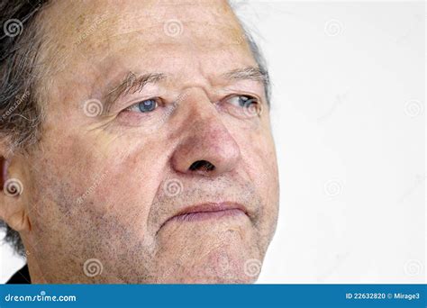 Senior Man Portrait Looking Away Stock Photo Image Of Close Elderly