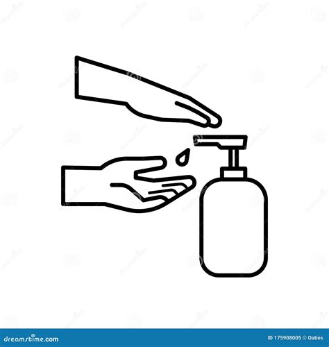 Hand Sanitizer Alcohol Gel Cleaning Stock Vector Illustration Of