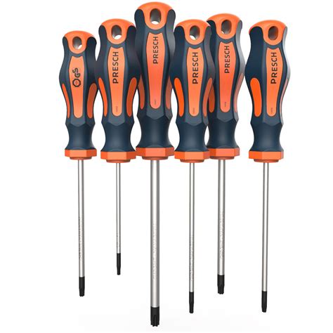 Presch TX Screwdriver Set 6 Pieces Star Head Magnetic Screwdriver Set