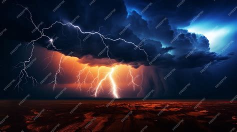 Premium Photo | Lightning Storm Background