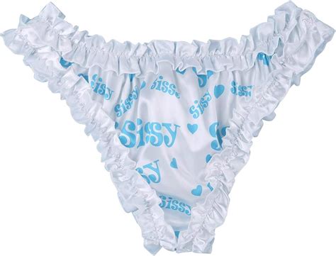 Buy Yeahdor Men S Sissy Satin Bikini Briefs Adult Baby Frilly Ruffled