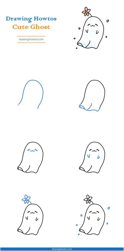 How To Draw A Ghost Step By Step Easy Drawing Guides Drawing Howtos