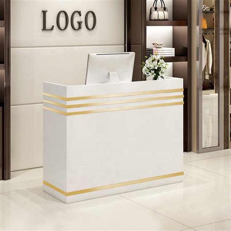 Custom Modern Retail Wooden Boutique Reception Desks Cashier Counter