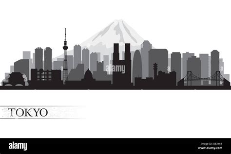 Tokyo city skyline silhouette background Stock Photo - Alamy