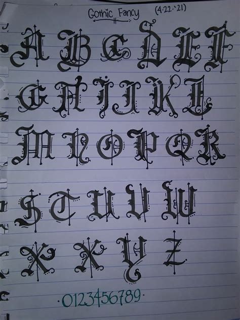 Gothic Fancy Calligraphy | Typography alphabet, Lettering alphabet ...