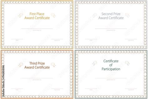 Award Template Set Stock Vector | Adobe Stock