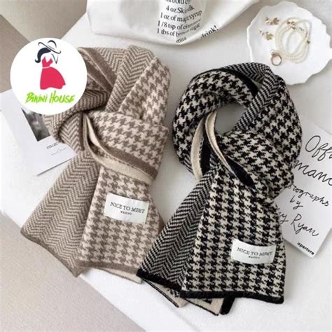 Khăn Len Choàng Nam Nữ Khăn Dạ Kẻ Hoạ Tiết Caro 2 Màu Mềm Ấm Siêu Xinh HOT Bikini K16 Shopee