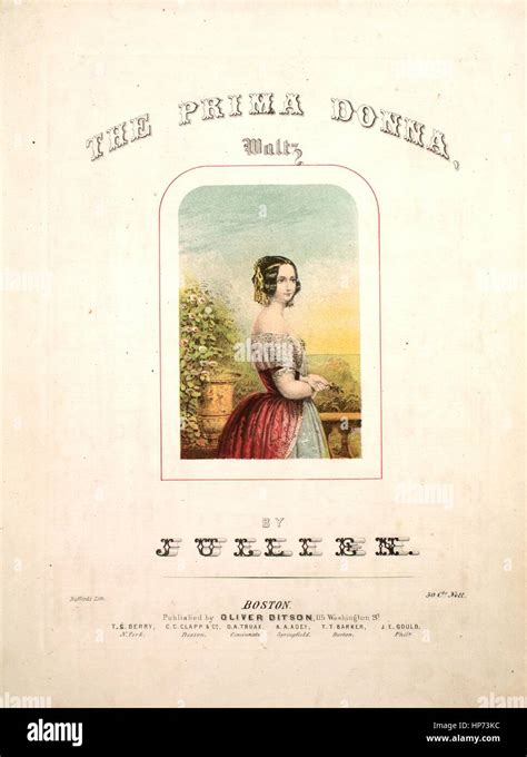 Sheet music cover image of the song 'The Prima Donna Waltz', with ...