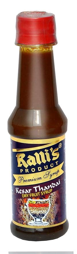 RALLIS Kesar Thandai Syrup 180 Ml THANDAI SHARBAT Corporate Packing