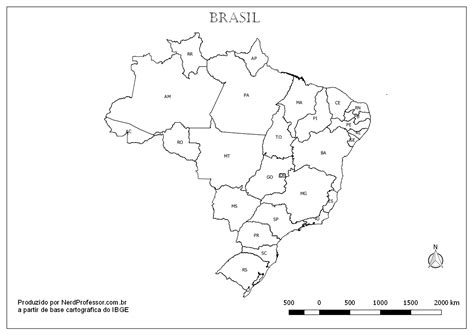 Mapas Do Brasil Regiões Para Colorir Nerdprofessor