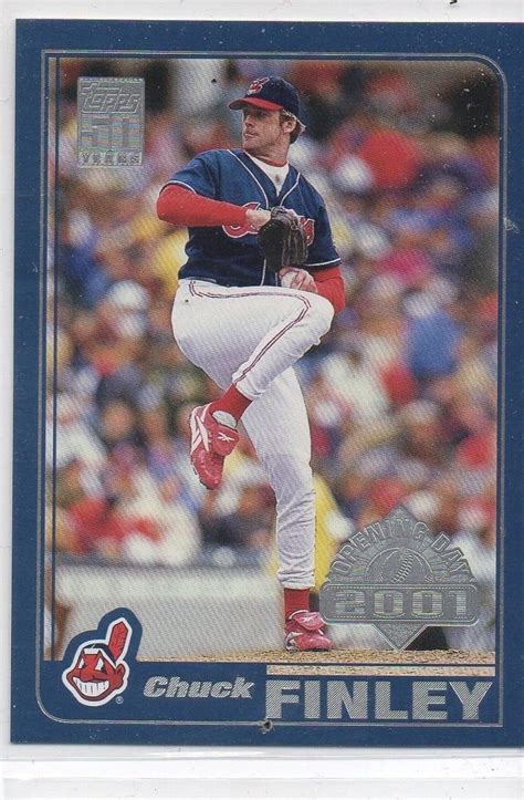 Chuck Finley Trading Card Single 2001 Topps Opening Day 18 Indians